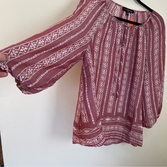 NWOT Fred David | Mauve Bohemian Blouse | Size Medium - Picture 5 of 7
